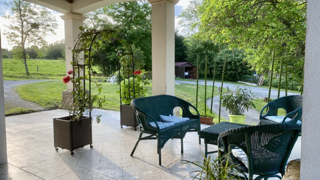 La terrasse du gîte Arget